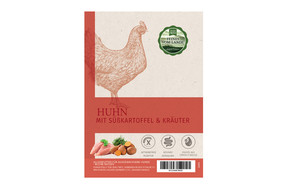 Huhn mit Süßkartoffel & Kräutern | KLEINE RASSEN 