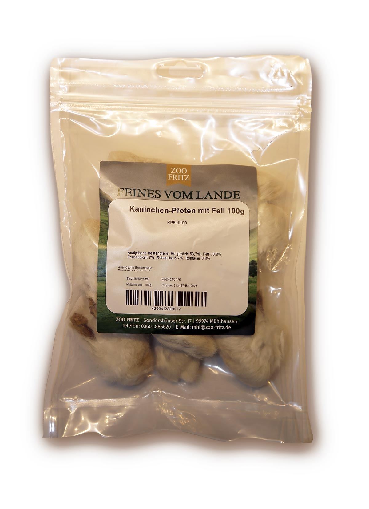 Kaninchenpfoten mit Fell