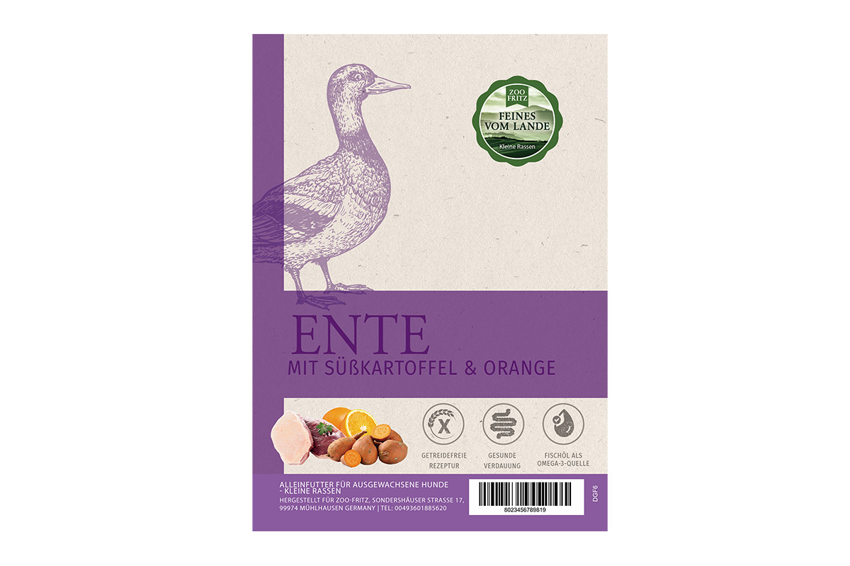 Ente mit Süßkartoffel & Orange | KLEINE RASSEN  