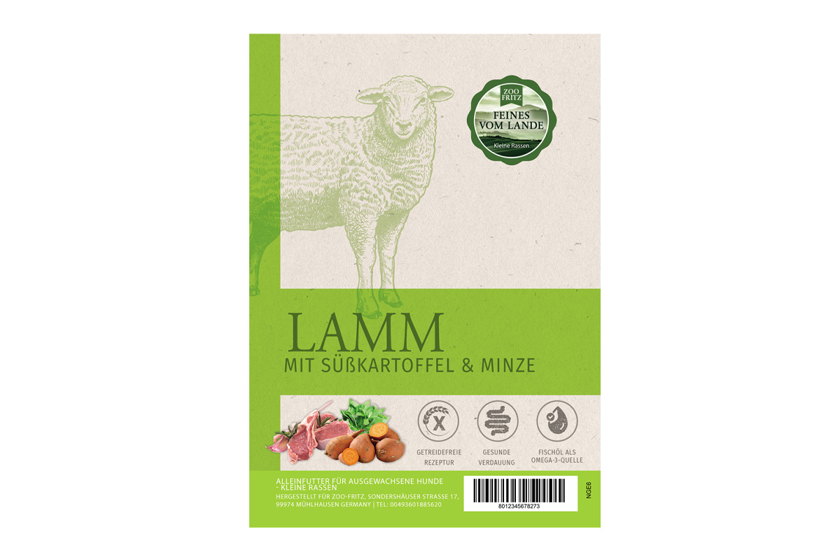 Lamm mit Süßkartoffel & Minze | KLEINE RASSEN