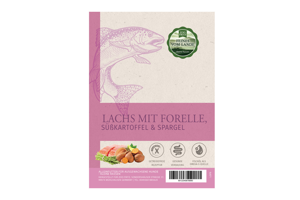 Lachs mit Forelle Süßkartoffel & Spargel | KLEINE RASSEN 